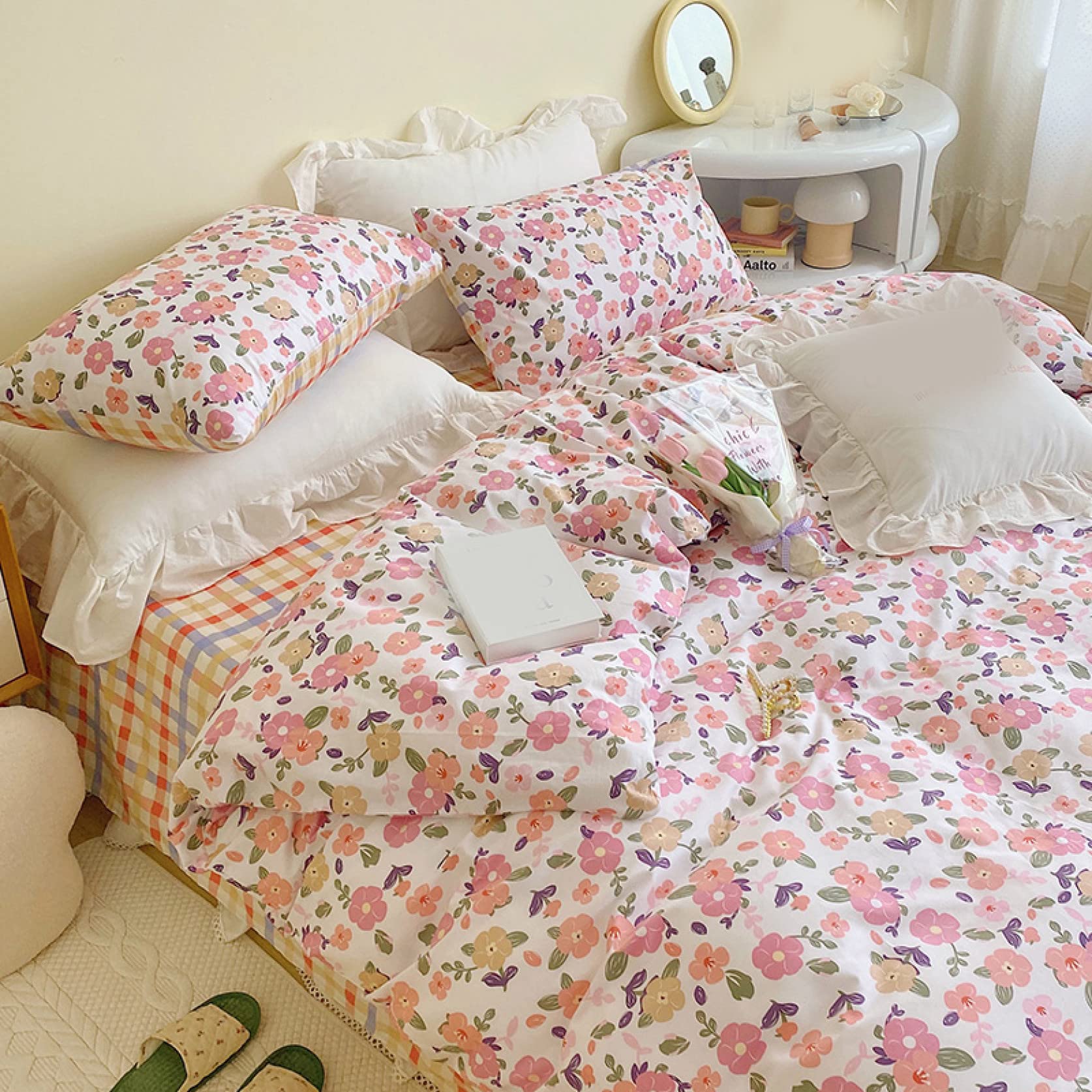 Amazon｜ベッドカバー 寝具カバーセット 布団カバー 綿100% 可愛い