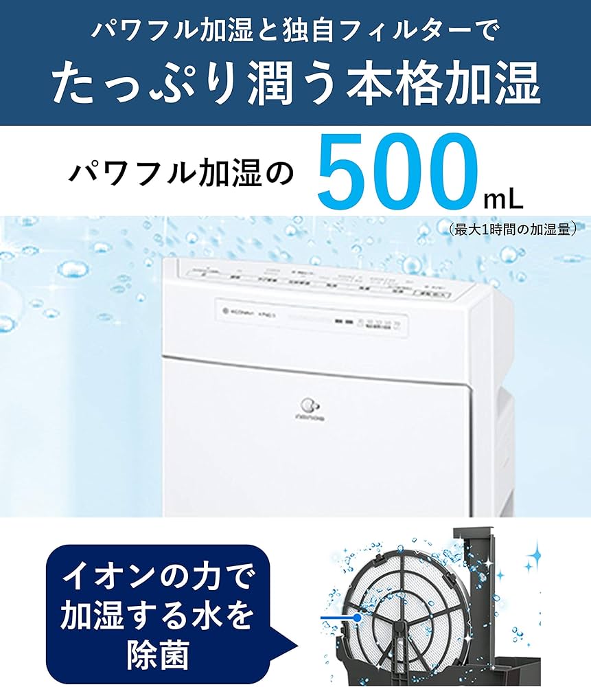 Amazon | パナソニック 加湿空気清浄機 ナノイー搭載 ~25畳 花粉撃退
