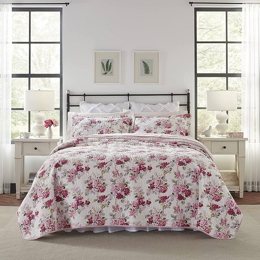 Amazon｜ローラアシュレイ ベッドカバーセット (シングル・173cm×224cm