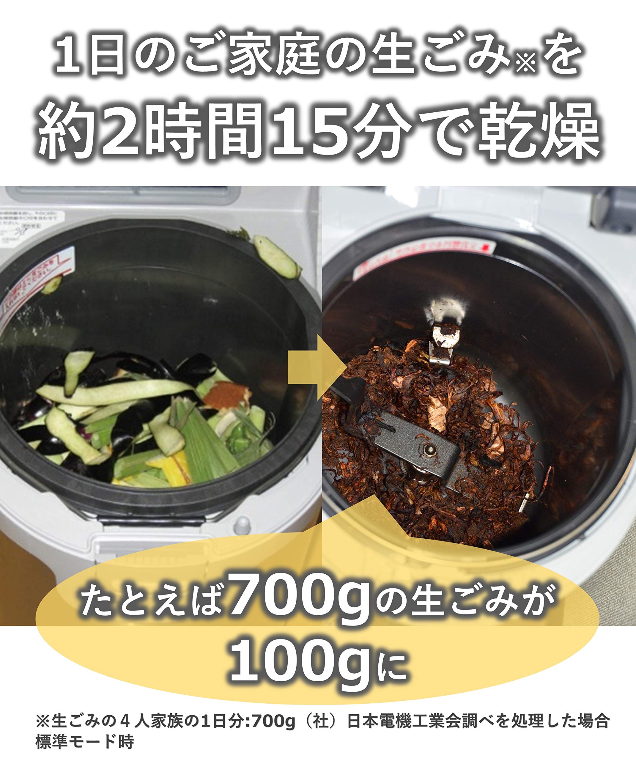 Amazon | パナソニック 家庭用生ごみ処理機 温風乾燥式 6L シルバー MS