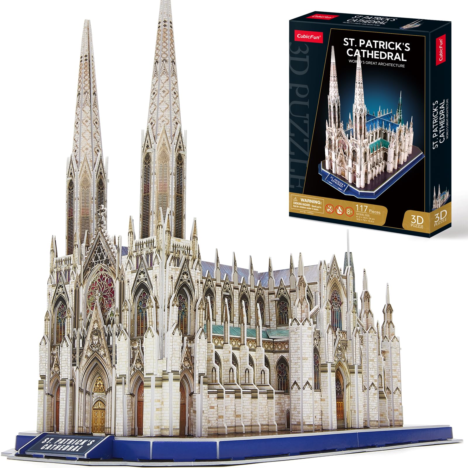 Amazon.com: CubicFun 3D Puzzles for Adults St. Patrick's Cathedral