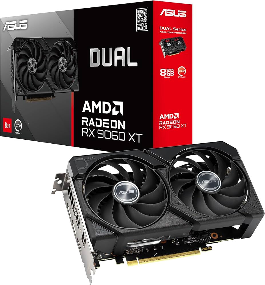Amazon | ASUS AMD Radeon RX 9060 XT ビデオカード 8GB GDDR6 DUAL
