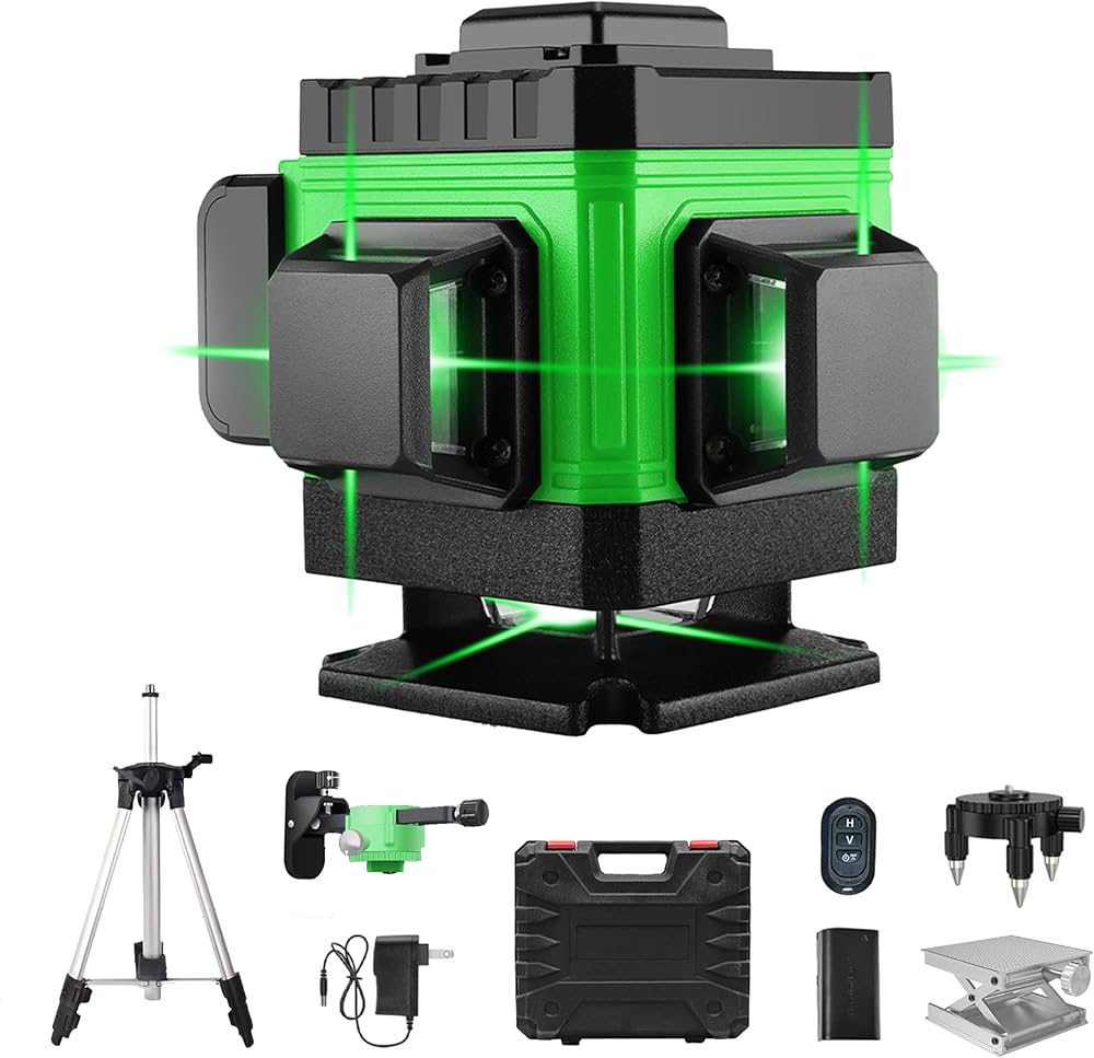 Amazon | レーザー墨出し器 フルライン グリーン 12ライン 3×360° 照射