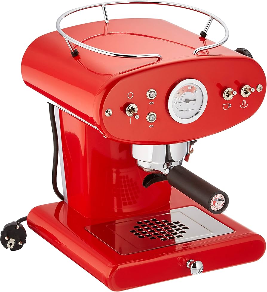 Amazon | Francis Francis for Illy X1 Ground Coffee Machine, Red by