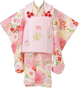 Amazon | 七五三 着物 3歳 被布セット 女の子 京都花ひめ まり3