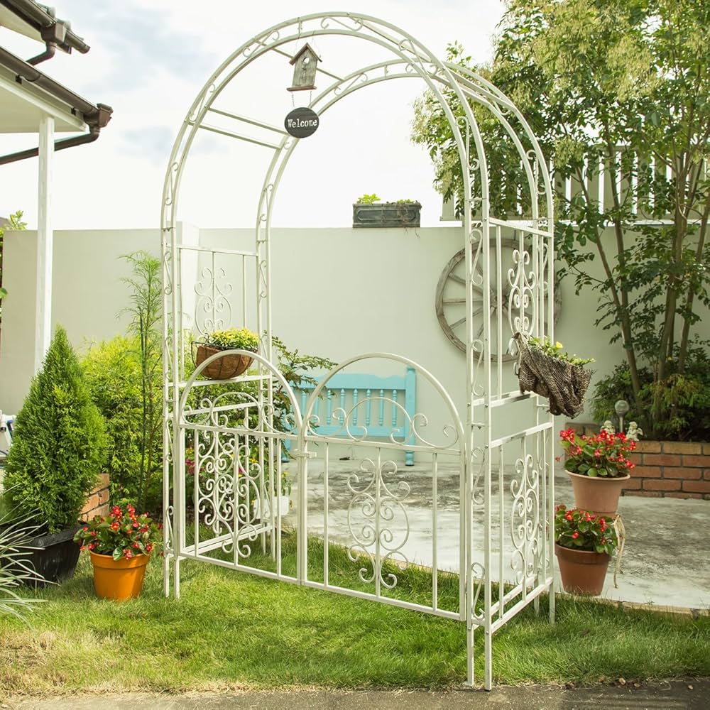 Amazon | ガーデンガーデン ゴージャスアイアンアーチ&ゲート 高さ