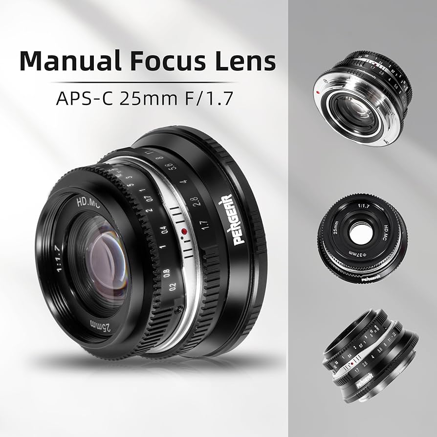 Amazon.com : Pergear 25mm F1.7 Large Aperture Manual Lens for FX
