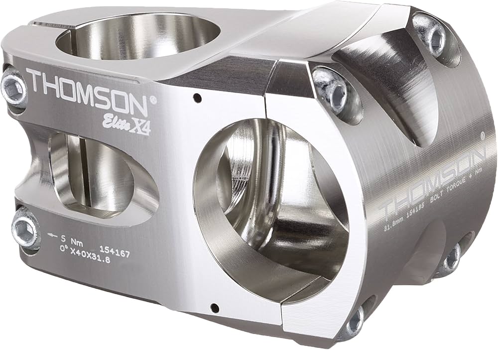 Amazon | THOMSON(トムソン) MTB STEM X4 31.8 40mm 0°SILVER SME174SL