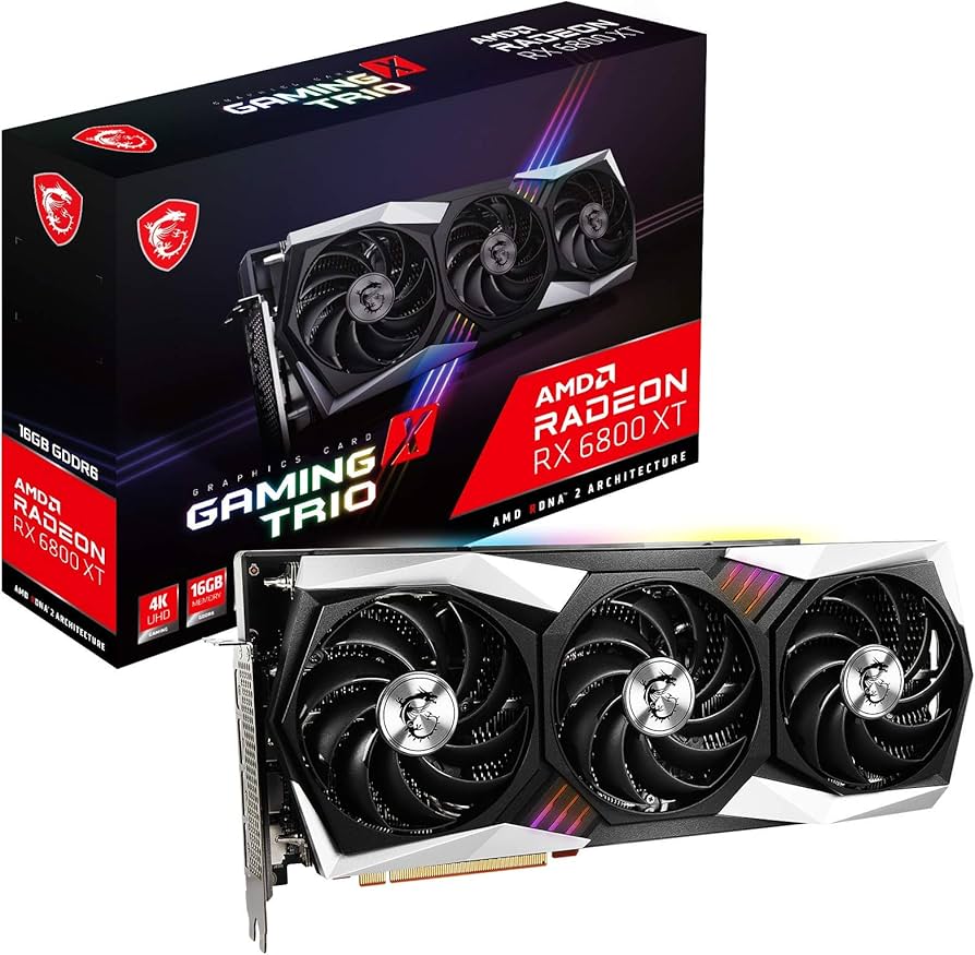Amazon.com: MSI Radeon RX 6800 XT Gaming X Trio 16G Gaming