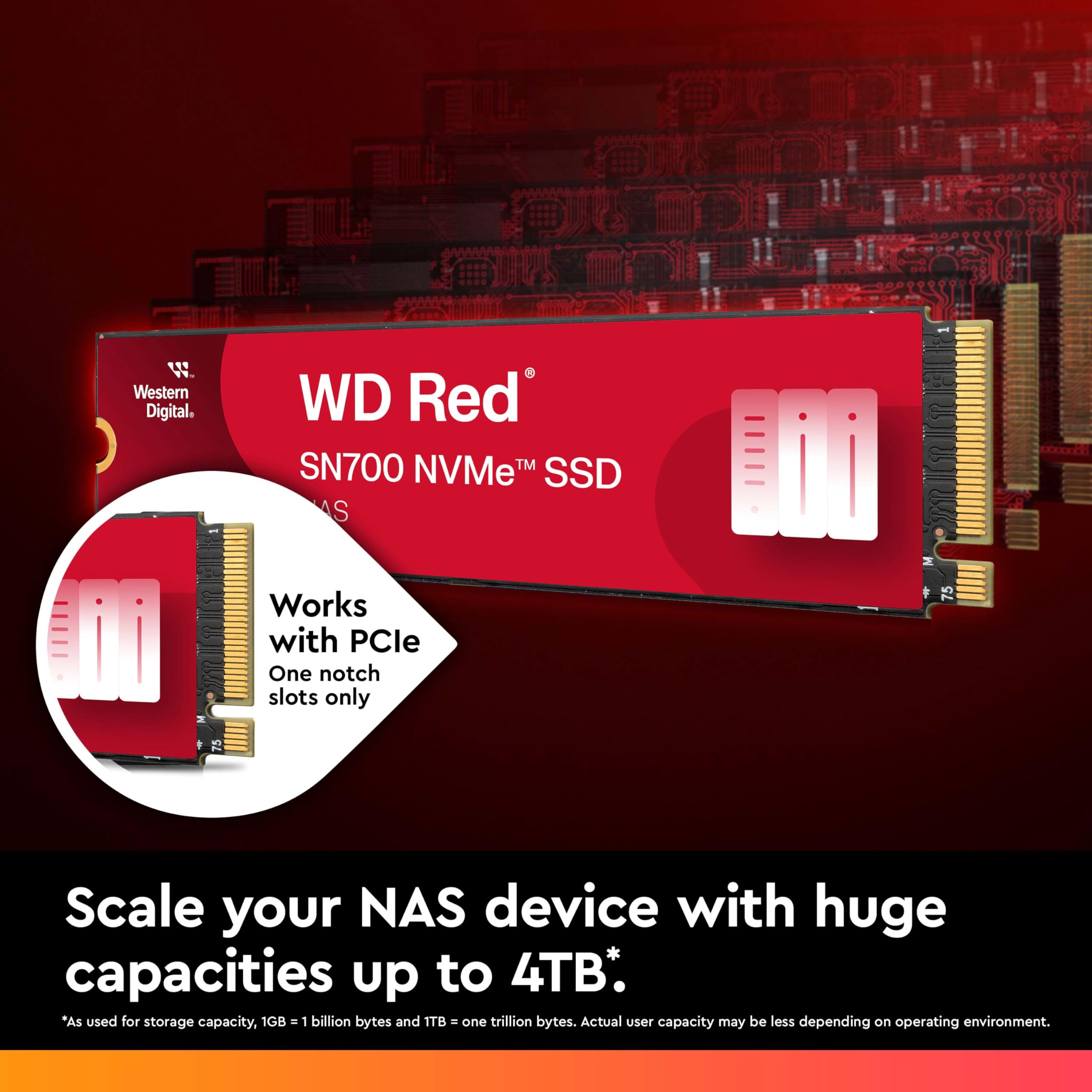 Amazon | WDS400T1R0C [WD Red SN700 NVMe SSD（4TB M.2(2280) PCIe