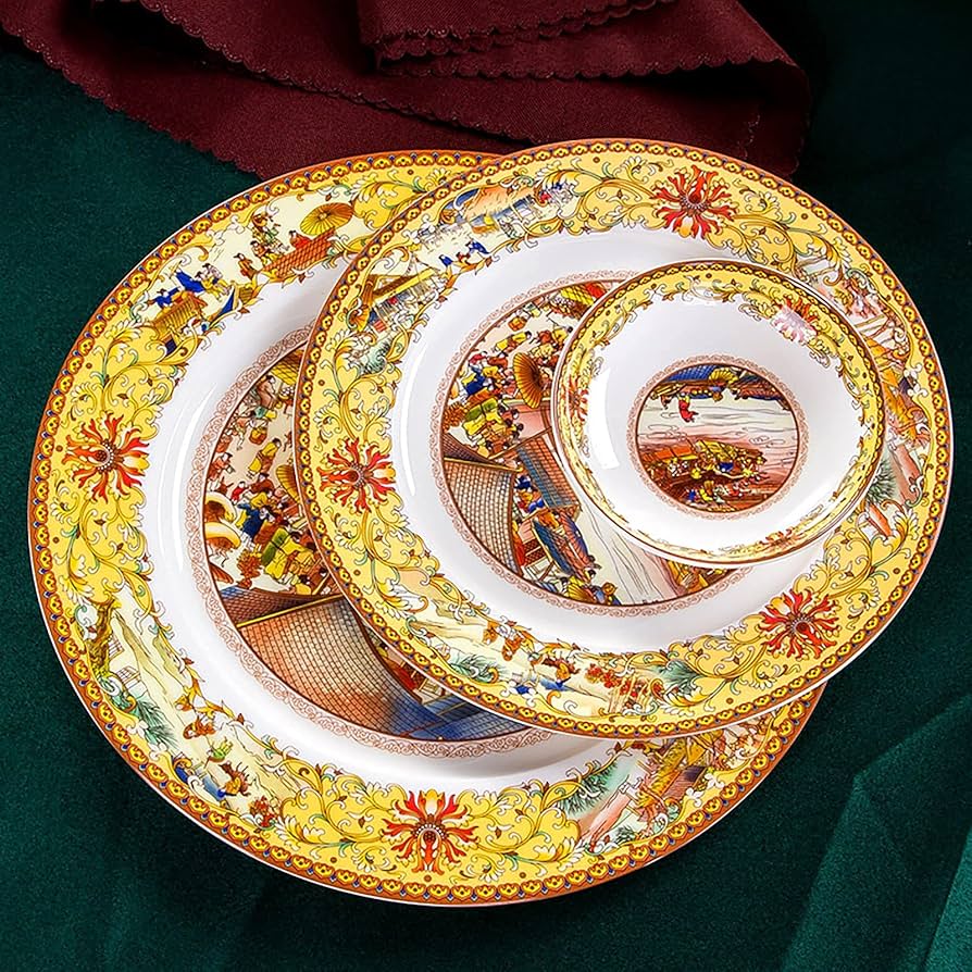 Amazon.co.jp: ボーンチャイナ食器セット、磁器ファインボーンチャイナ