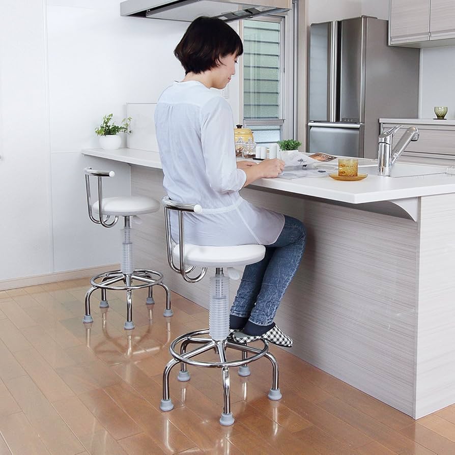 Amazon｜サンワダイレクト キッチン椅子 キャスター/固定脚付 座面高さ