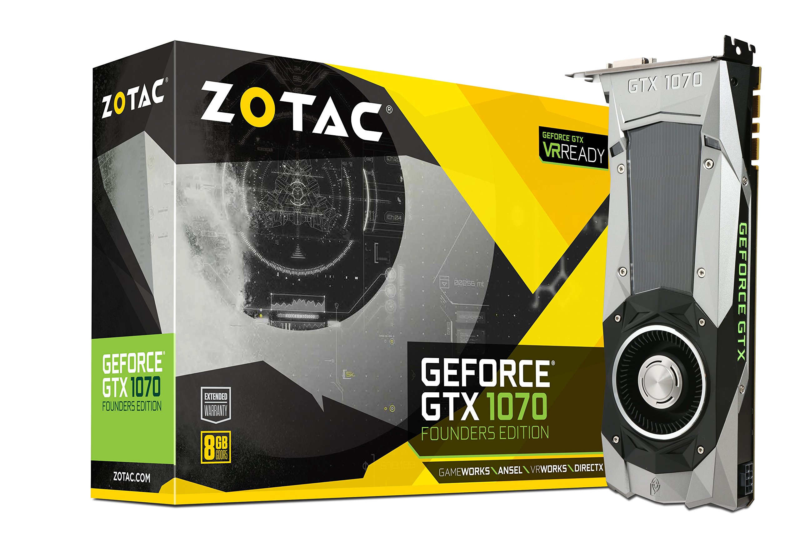 Amazon | ZOTAC GeForce GTX1070 Founder edition グラフィックス