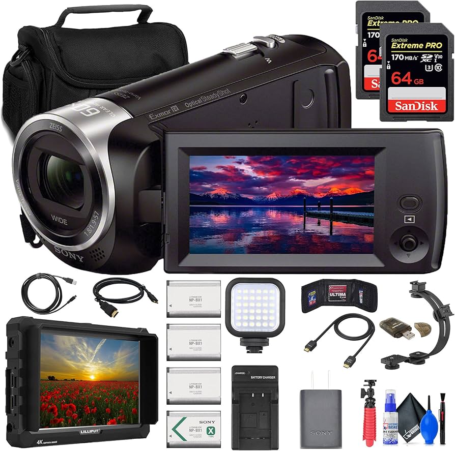 Amazon.com: Sony HDR-CX405 HD Handycam (HDRCX405/B) + 4K Monitor +