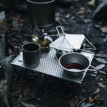 Amazon.com : Snow Peak's Ozen Solo Table, SLV-171, Aluminium