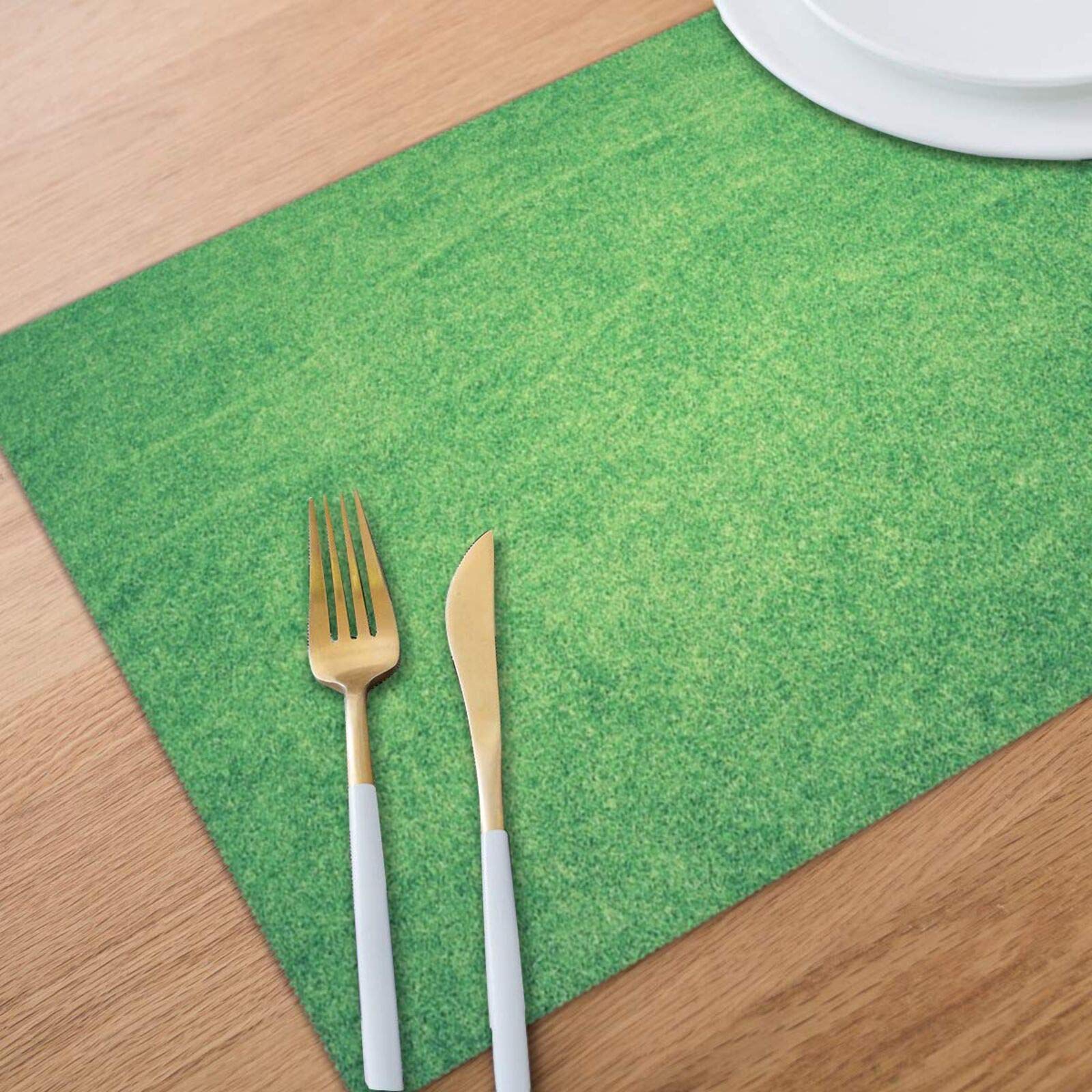 Amazon｜緑の芝生 ランチョンマット 食卓マット プレースマット