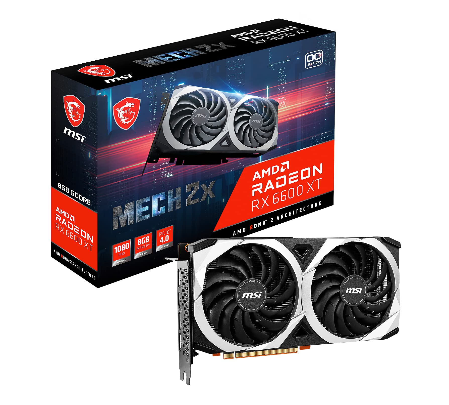 Amazon | MSI Radeon RX 6600 XT MECH 2X 8G OC グラフィックスボード