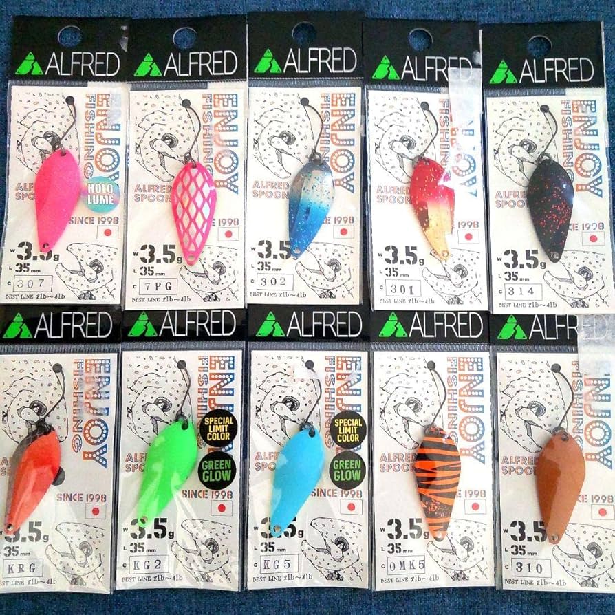 Amazon.co.jp: ALFRED アルフレッド スプーン トラウト ルアー 限定色