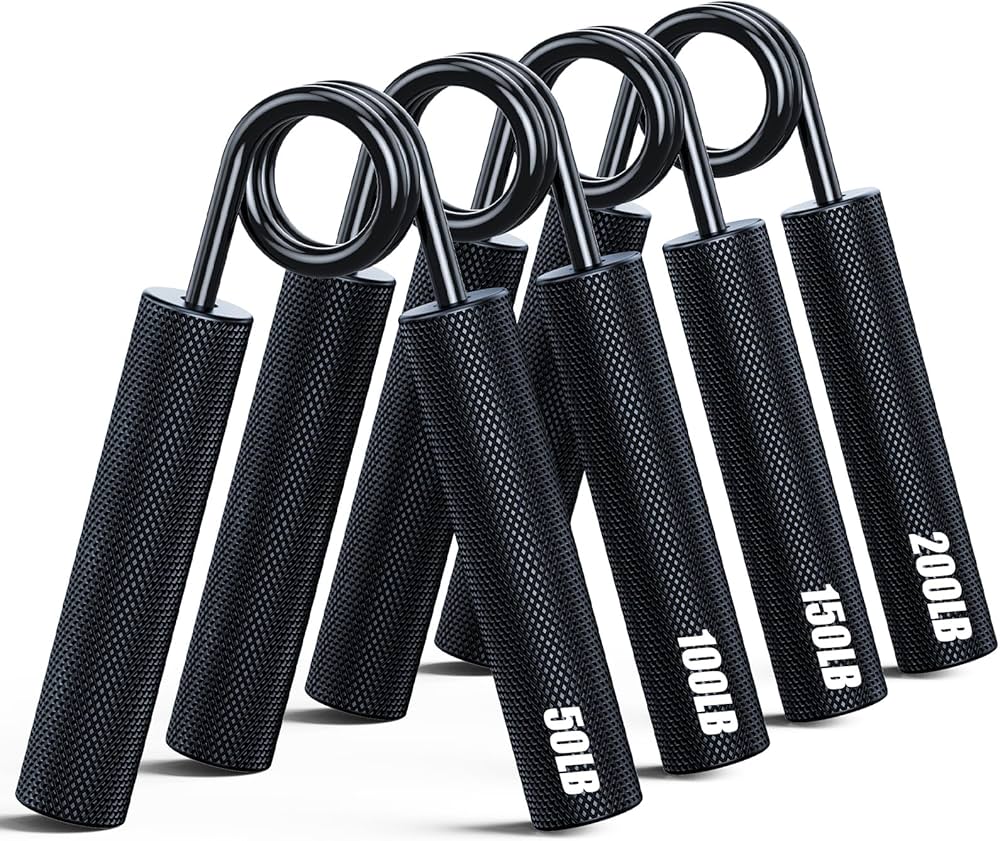 Amazon.com: ZEAGUS Grip Strength Trainer 4 Pack,50LB-200LB Metal