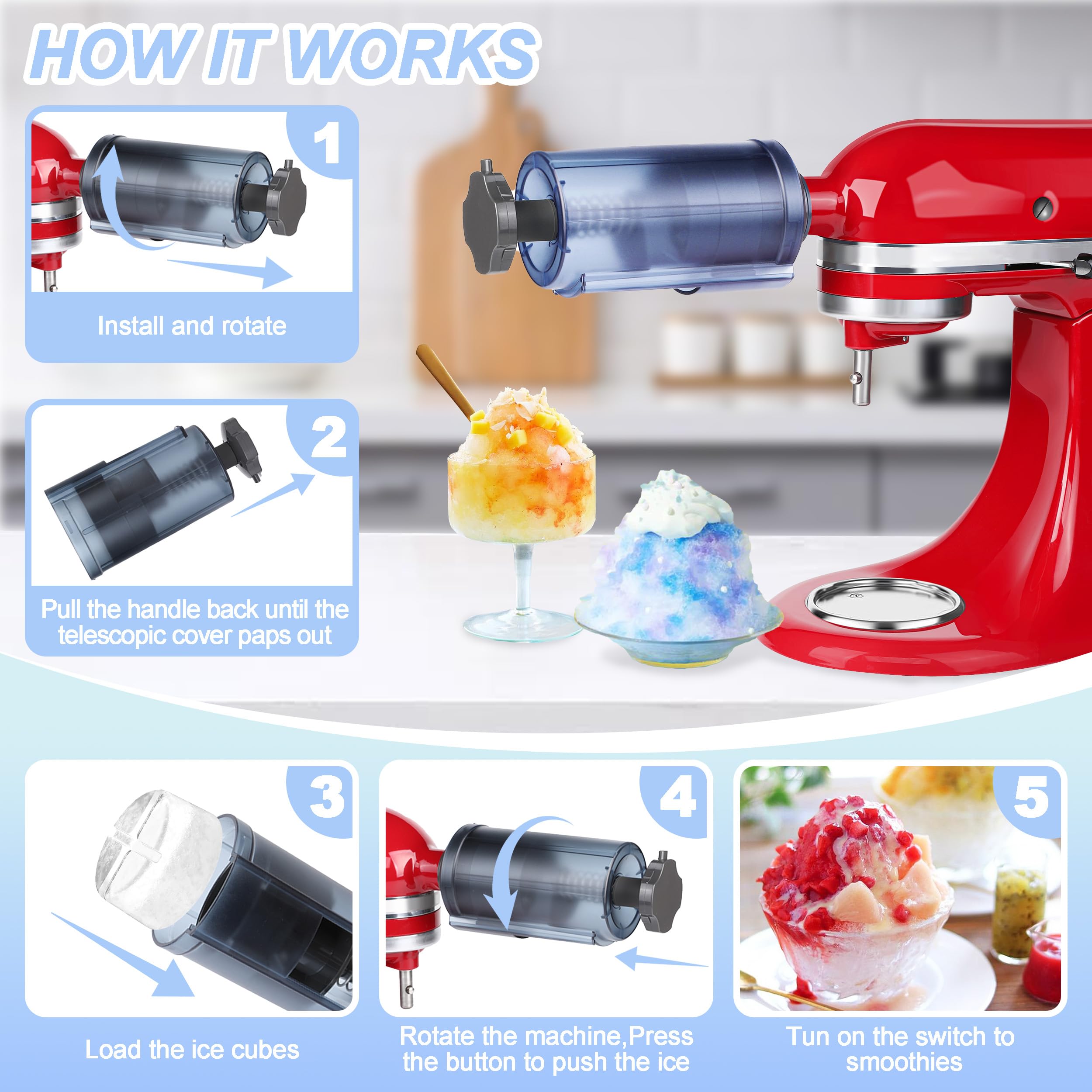 Amazon.com: Ice Shaver Attachment for KitchenAid Stand Mixer