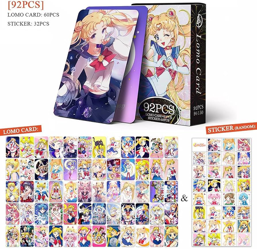 Amazon.co.jp: 92枚セット 美少女戦士セーラームーン カード シール
