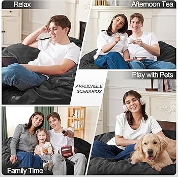 Amazon.com: Homguava 3FT Bean Bag Chair: 3' Bean Bags with Memory