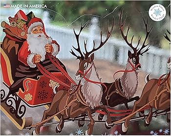 Amazon｜2個セット、8.5インチクリスマスウィンドウクリングデカール