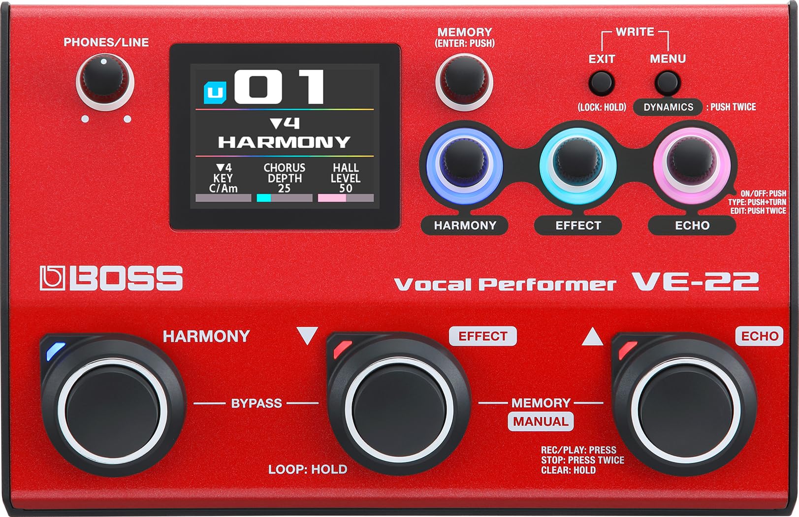 Amazon.com: BOSS VE-22 Vocal Performer | Advanced Multi-Effects