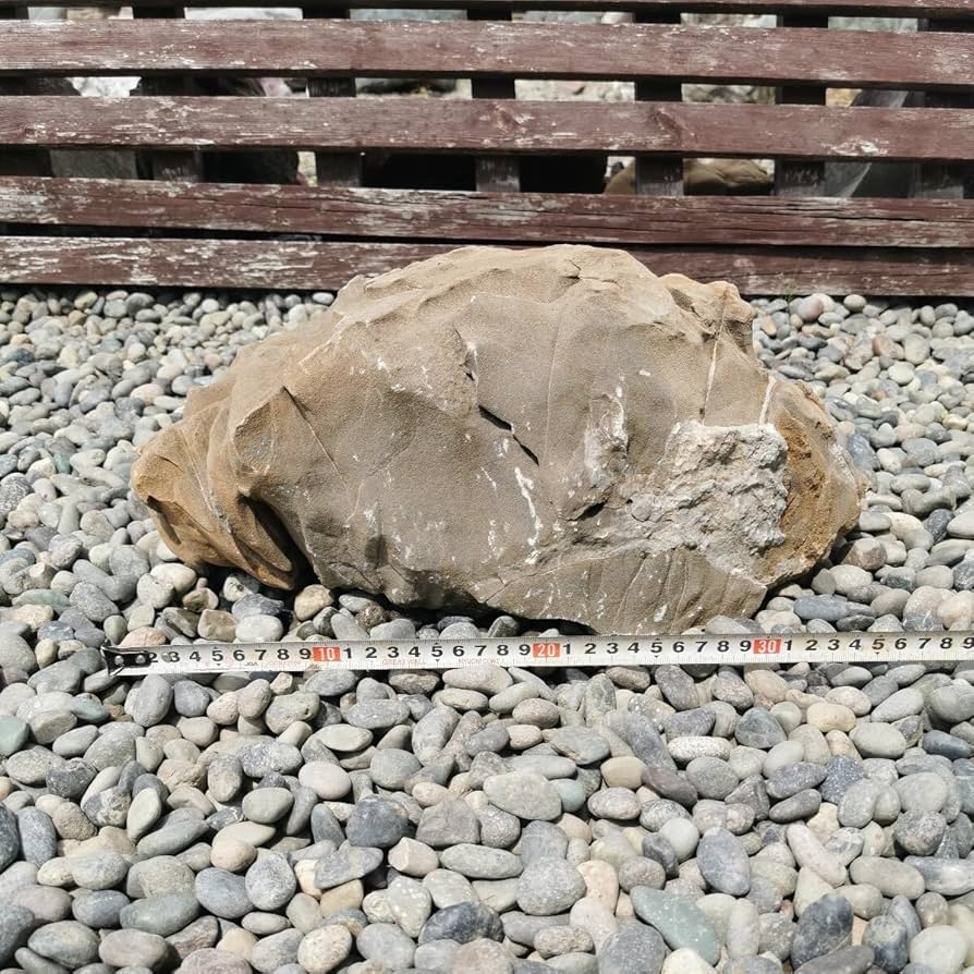 抹香石 滝石 庭石 横36×高30(cm) 35kg 自然石 置物 抹香石 滝石 庭石