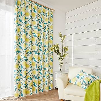 Amazon｜スミノエ(Suminoe) セミオーダーカーテン イエロー 幅100cm