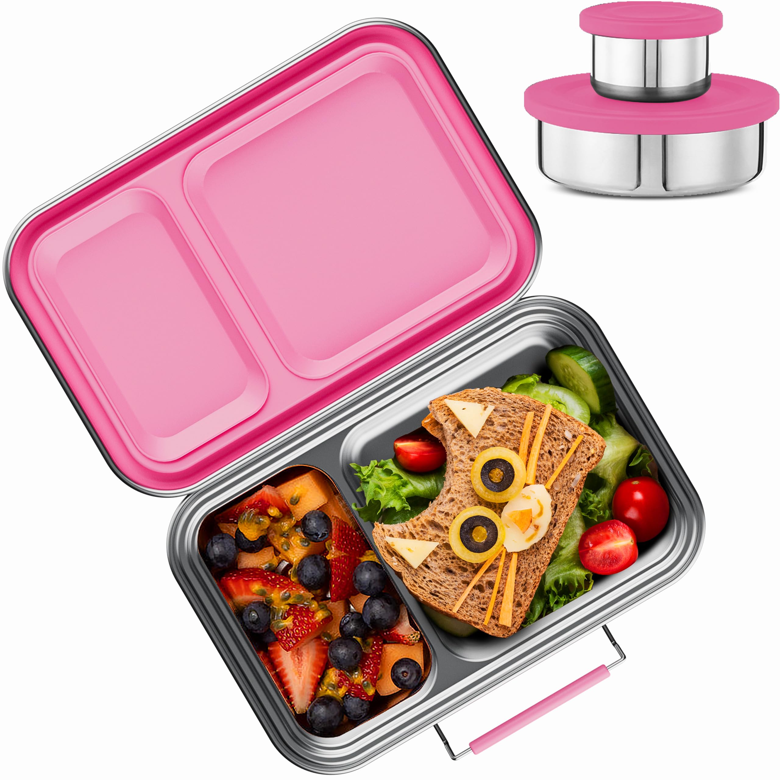 Amazon.com: AOHEA Stainless Steel Lunch Box for Kids, Leak Proof