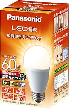 Amazon | パナソニック LED電球 口金直径26mm 電球60W形相当 電球色