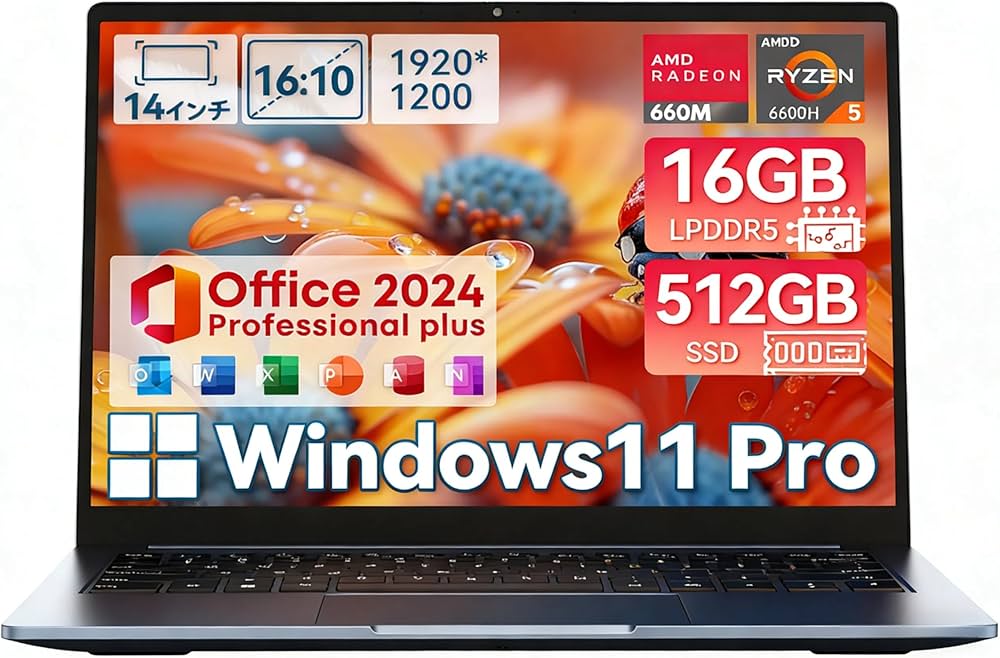 Amazon.co.jp: 2026新登場 CHUWI ノートパソコンOffice 2024搭載 14