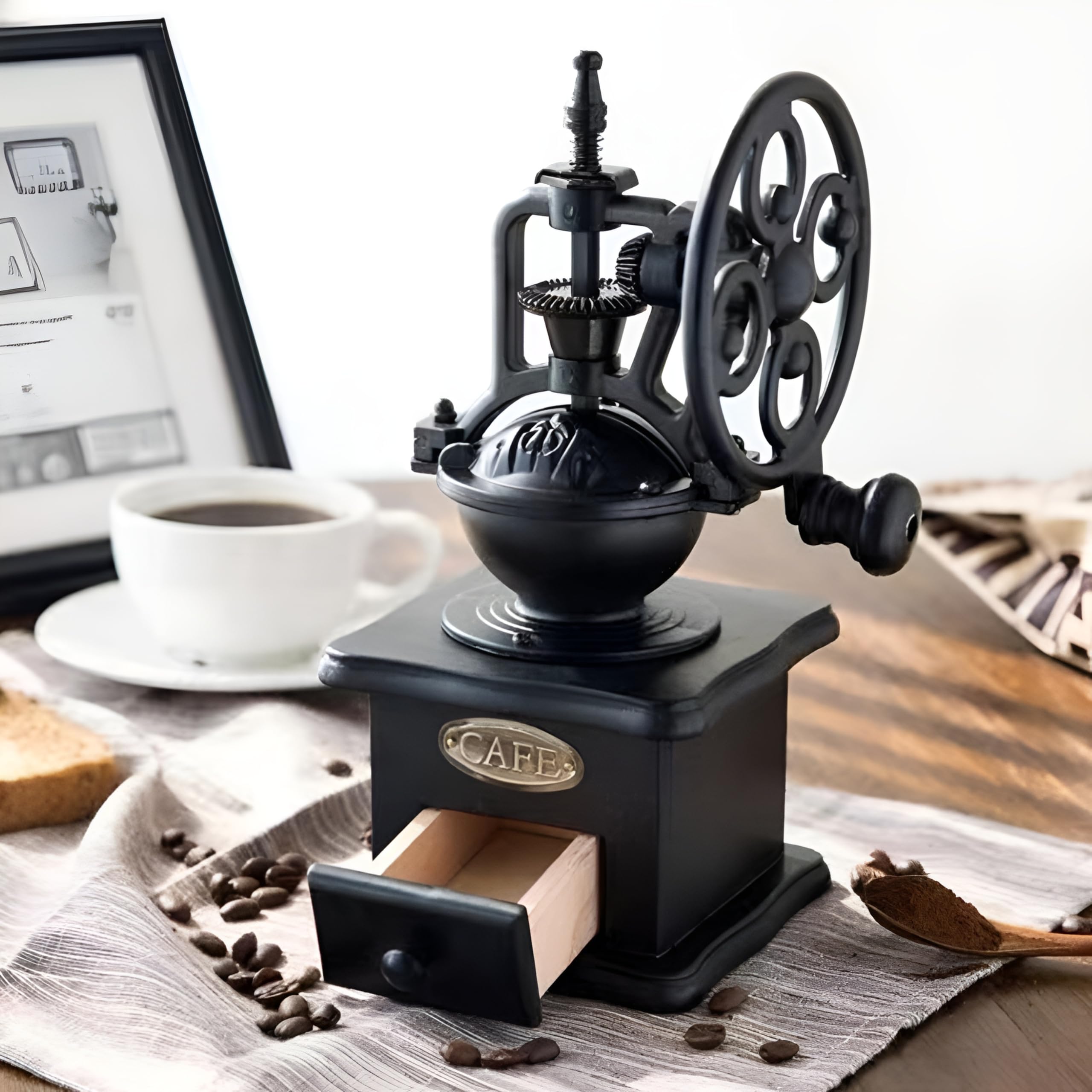 Amazon | 手挽きコーヒーグラインダー コーヒーミル手動 手動コーヒー