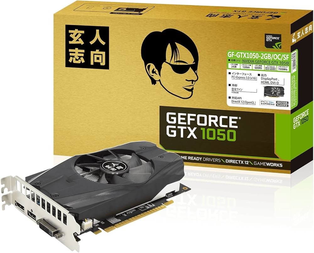 Amazon | 玄人志向 ビデオカードGEFORCE GTX 1050搭載 GF-GTX1050-2GB