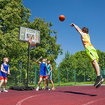 Amazon.co.jp: Yohood バスケットゴール 屋外 家庭用 高さ調節簡単 135