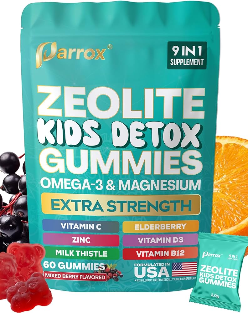 Amazon.com: Parrox Zeolite Kids Gummies, 9-in-1 with Zeolite