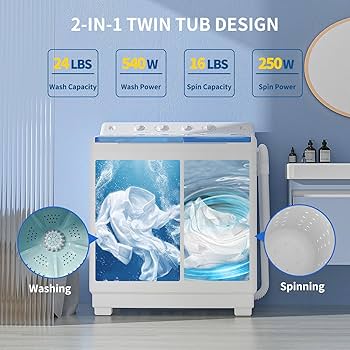 Amazon.com: Zynkez Portable Washing Machine, 40Lbs Compact Washing
