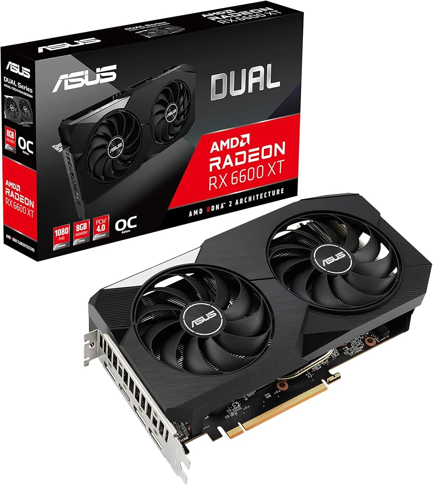 Amazon | ASUS Dual AMD Radeon RX 6600 XT OC Edition 8GB GDDR6