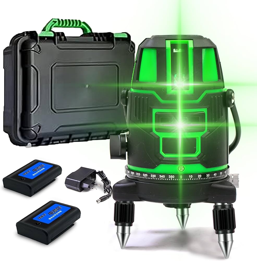 Amazon | 墨出し器 レーザー墨出し器 水平器 グリーンレーザー 5ライン