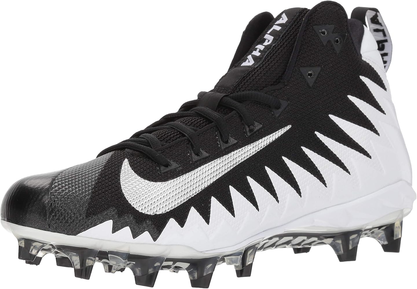 Buy Nike Men's Alpha Menace Pro Mid Football Cleat White/Metallic