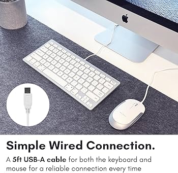 Amazon.com: Macally USB Wired Keyboard and Mouse Combo for Mac and