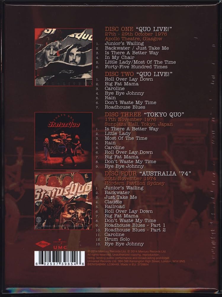 Status Quo Live: Amazon.co.uk: CDs & Vinyl