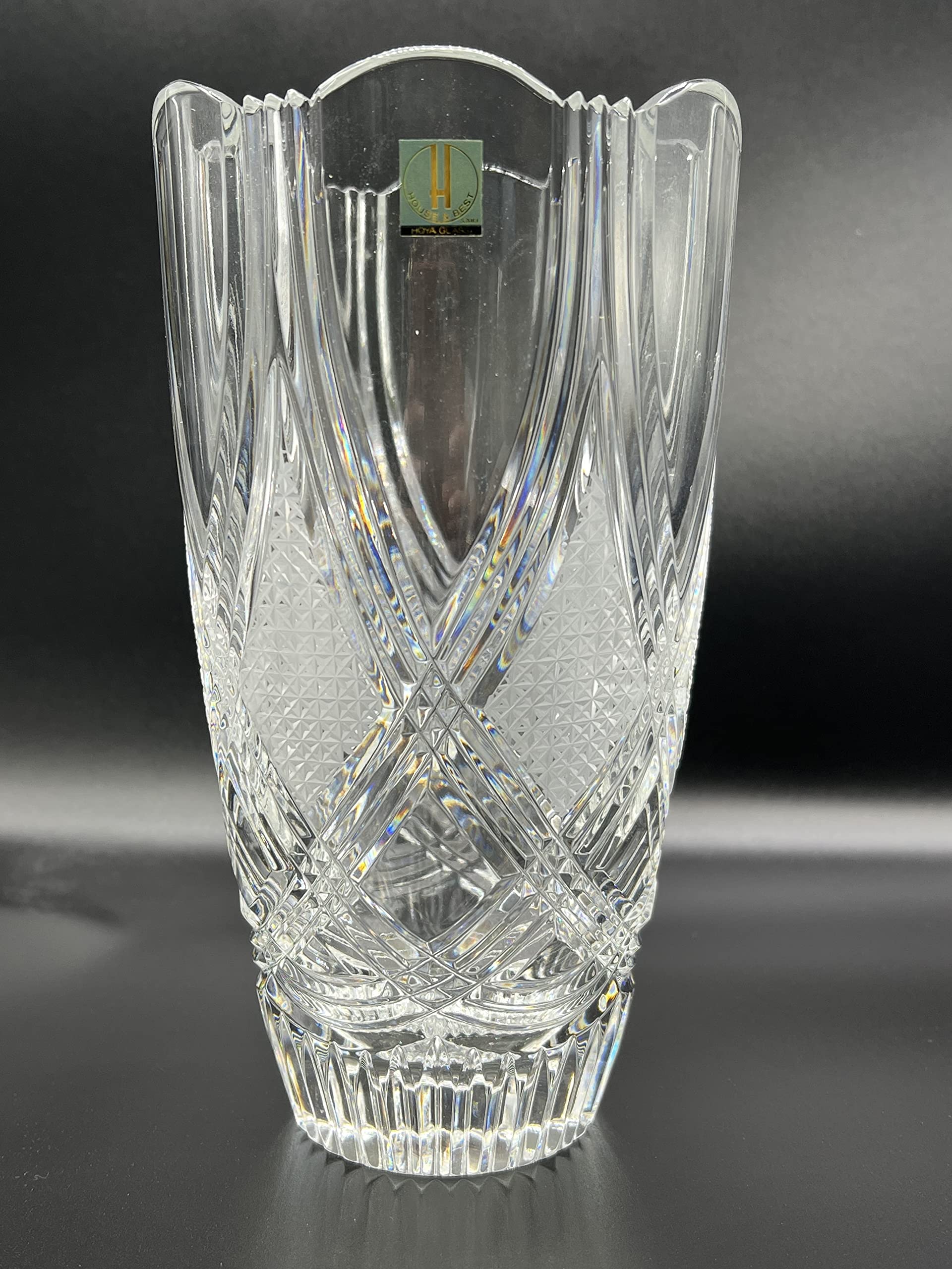 Amazon.co.jp: ユノックス HOYA クリスタル 花瓶 Medium : ホーム