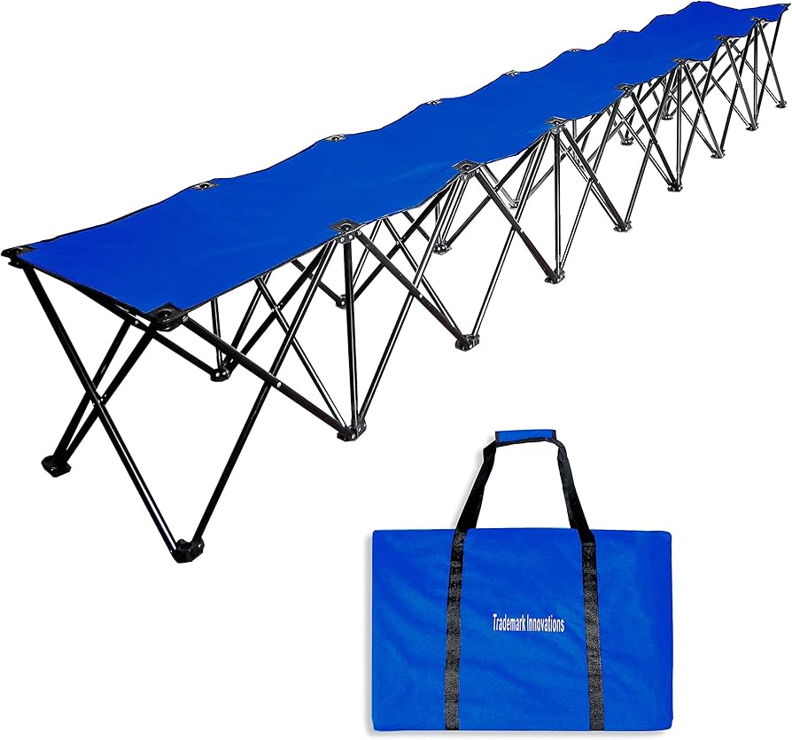 Amazon.com : Portable 8-Seater Folding Team Sports Sideline Bench