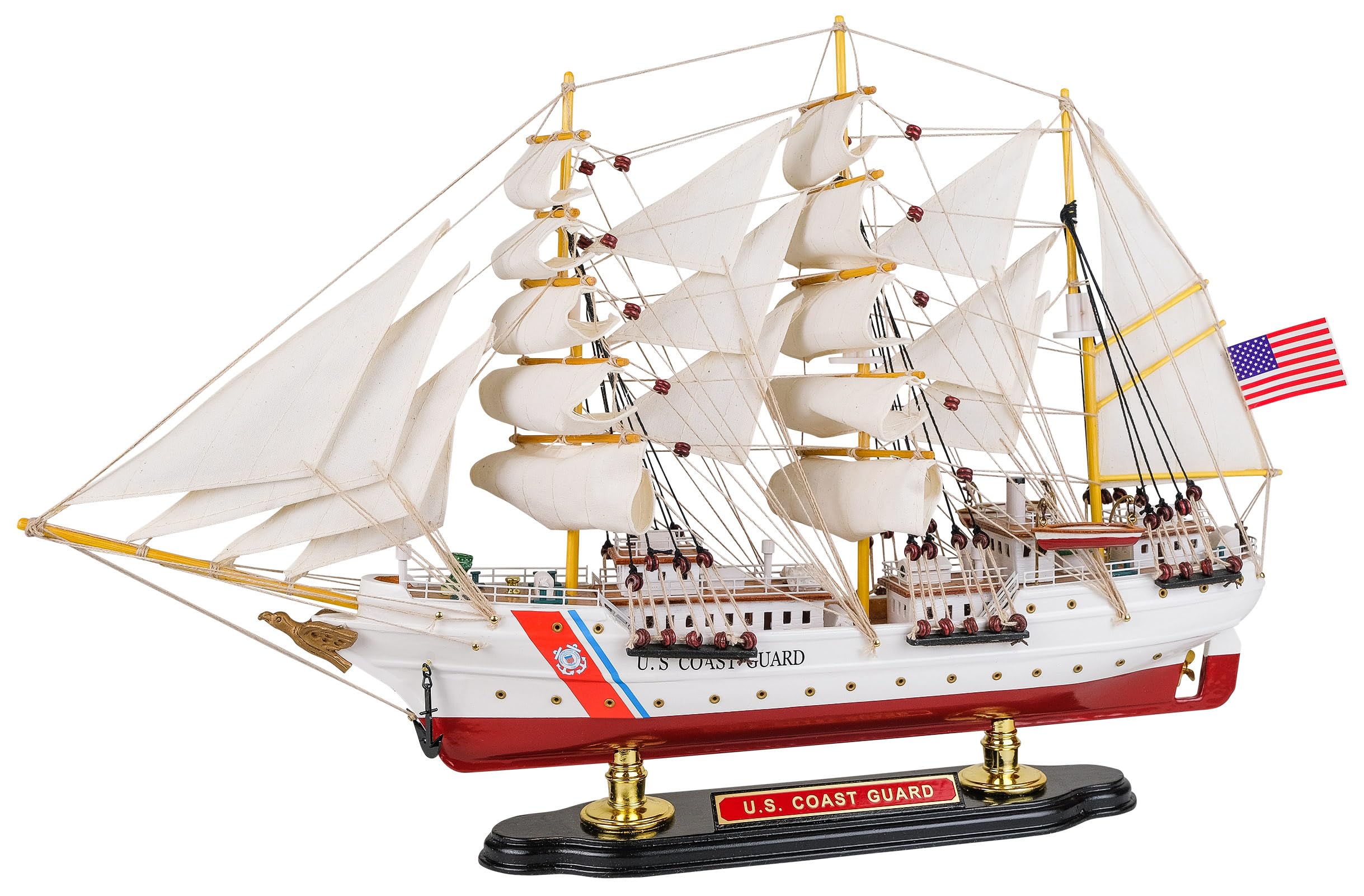 Amazon.com: SAILINGSTORY Wooden Model Ship US Coast Guard Eagle