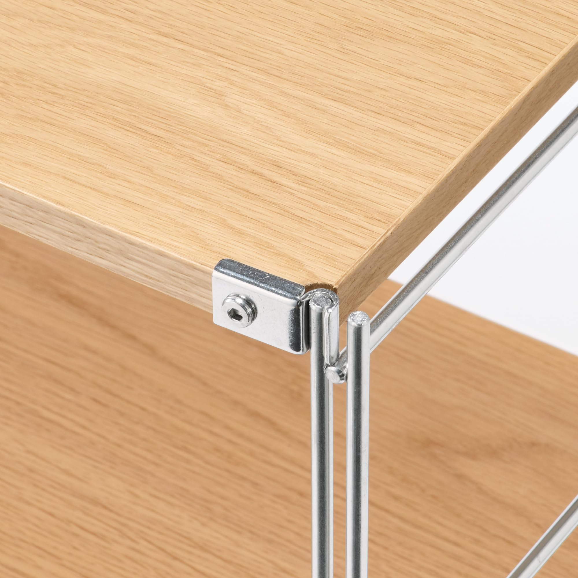 Amazon｜無印良品 ステンレスユニットシェルフ オーク材棚セット