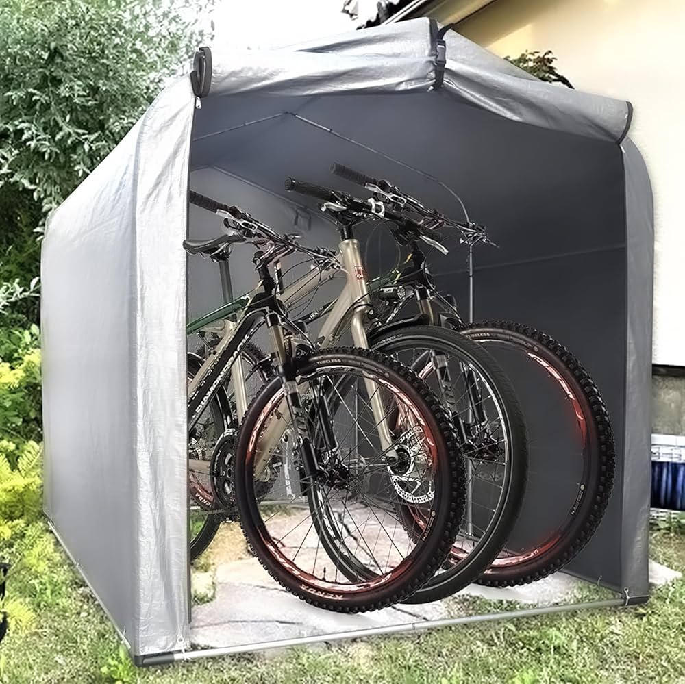 Amazon | Gulfmore サイクルハウス 自転車置き場 自転車車庫 3台用