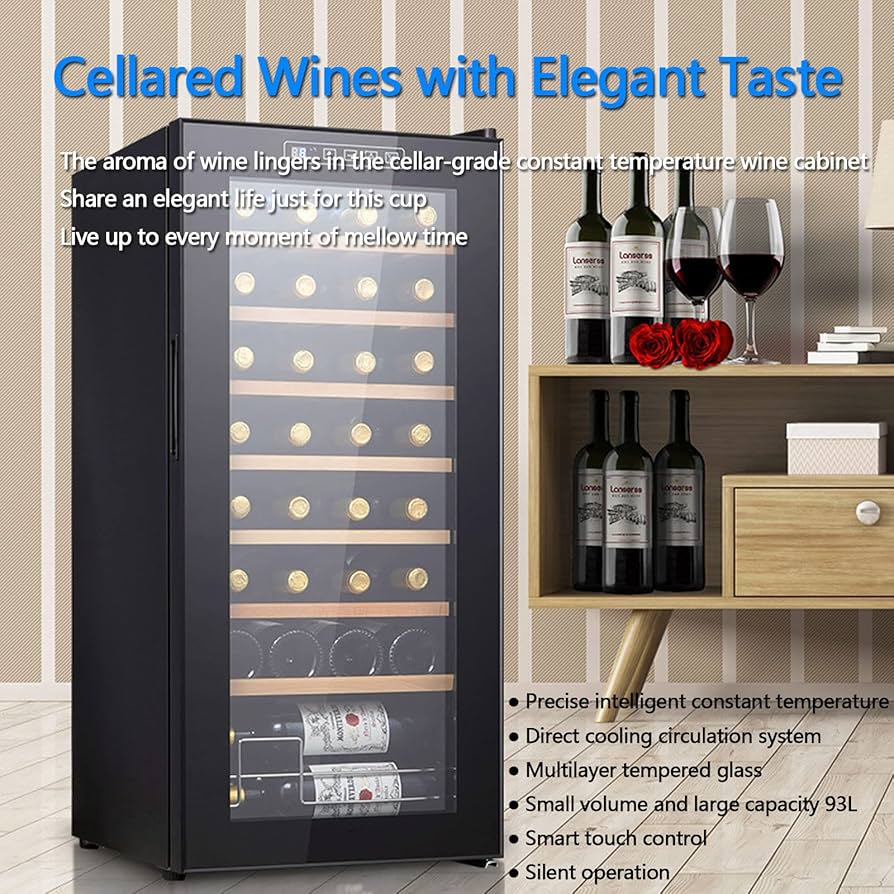 Amazon.co.jp: ワインセラー 電子式 ワインクーラー 32本収納 93L 恒温