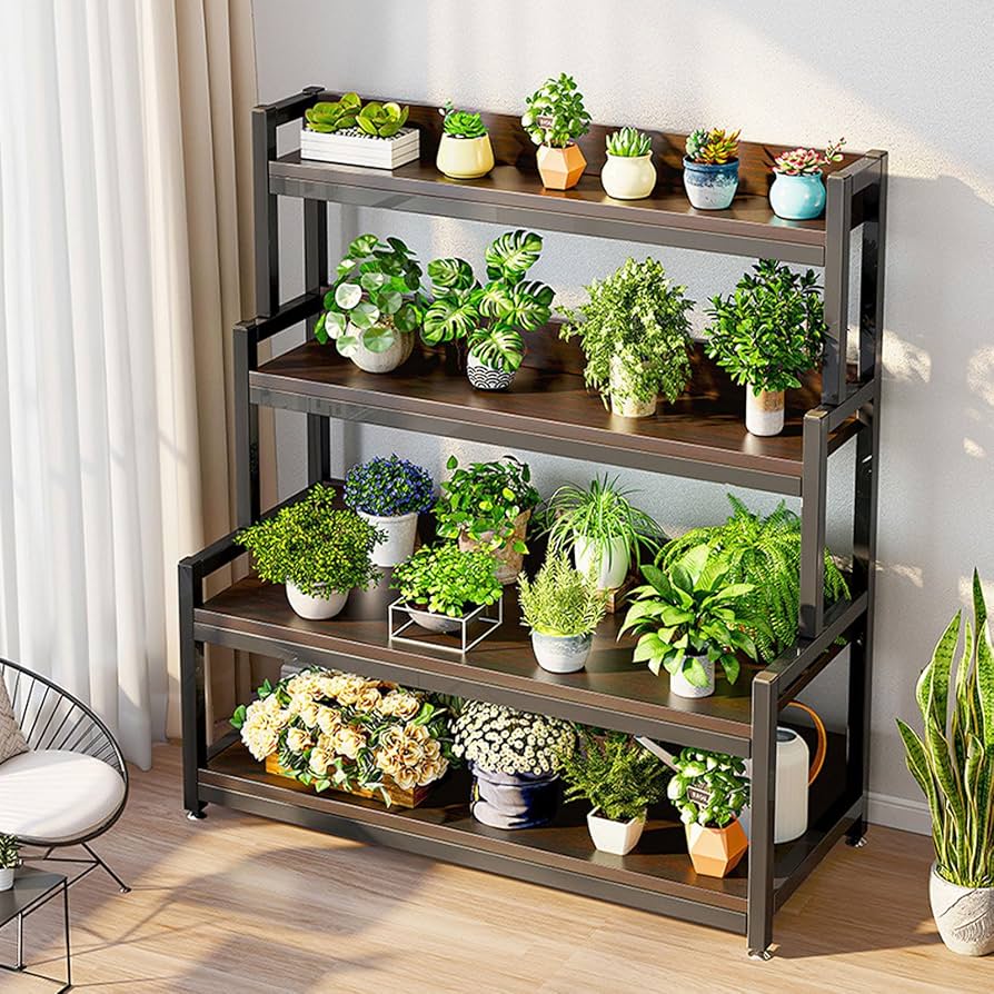 Amazon.co.jp: 室内植木棚、大きな植木棚階層植物棚、室内外植木鉢展示